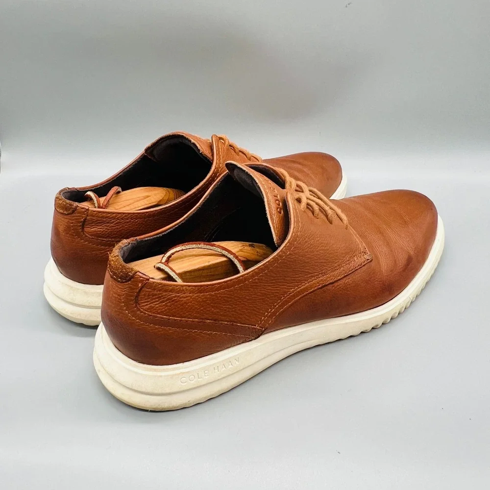 Cole Haan Oxford Mens 11 Brown Leather Lace Up Grand OS Zerogrand Shoes